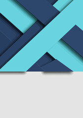 Obraz premium Modern Geometric Abstract Background with Overlapping Blue and Teal Shapes for Creative Design