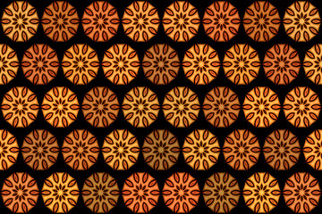 seamless pattern with golden ornament