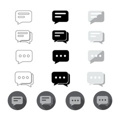 vector chat icon set