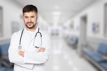 Smart professional doctor at work in clinic