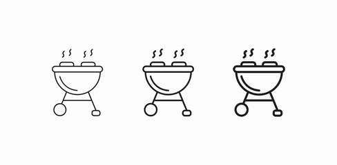 bbq grill icon sign vector