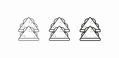 triangle sandwiches icon sign vector