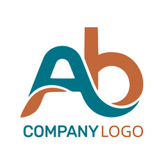 Stylized "Ab" logo featuring an overlapping design, any Corporate, Brand, Business