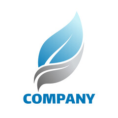 Abstract logo featuring a stylized leaf design, suitable for various brand identities.