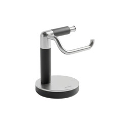 Toilet paper holder on black background image isolated illustration on transparent background