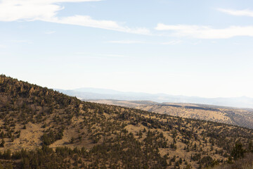 landscape in the hills and flowers