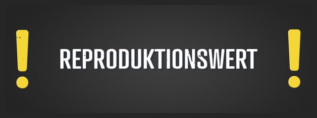 Obraz premium Reproduktionswert (Reproductive value) - A blackboard illustration with white text.