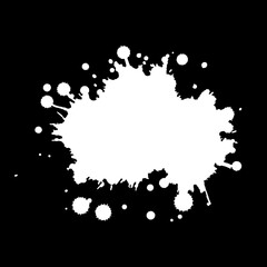 Abstract Ink Stain with Alpha Channel