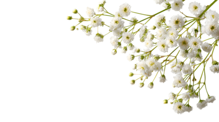 white flowers on white background
