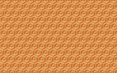 Abstract cube ornament hexagonal shape background. Vector banner design. Hexagons pattern.