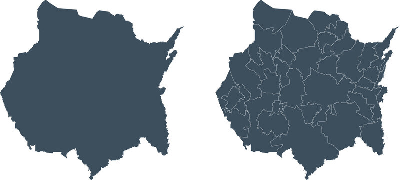 Morelos Outline Map Outline and Internal Divisions