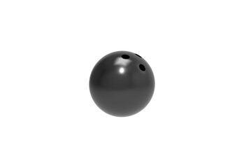 bowling ball angle view without shadow 3d render