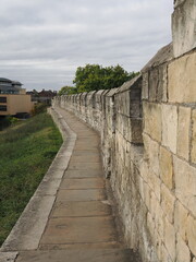 Fototapeta premium York, United Kingdom - October 10, 2025: Medieval York City Walls in England