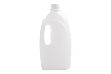 Laundry detergent liquid soap plastic bottle with handle isolated on white background.
