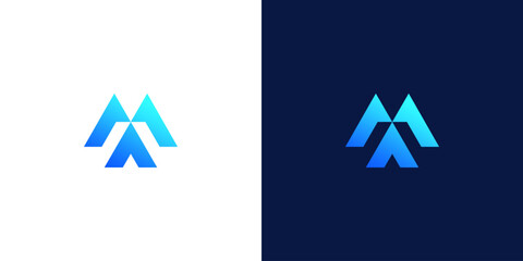 initial letter m abstract monogram logo vector design	