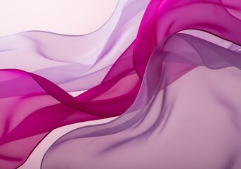 Obraz premium Flowing fabric waves in vibrant purple and pink hues