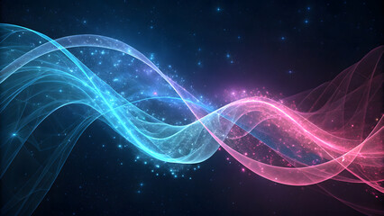 Obraz premium Abstract blue and purple light swirls