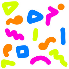 set of colorful abstract shape pattern