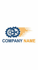 Automotive Repair Company Logo with Gears and Tools.