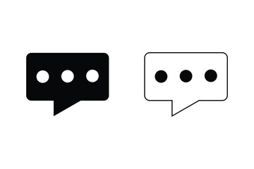  Minimal Message Icon Set in Flat Style