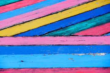 Colorful Abstract Background with Stripes of Blue, Pink, and Yellow