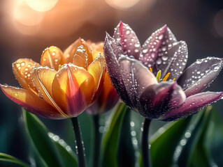 flower petals, macro on flower, beautiful abstract background