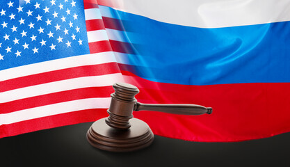 Judge's gavel on white background