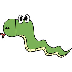 Green Snake Illustration