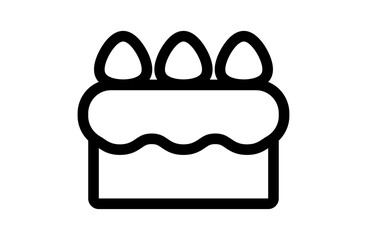 ケーキのシンプルなベクターアイコン