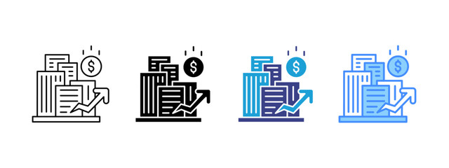 Enterprise  icon set multiple style collection