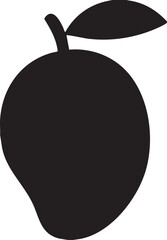 Fototapeta premium Vibrant stylized mango illustration with tropical leaves and a fresh juicy fruit design perfect for food and beverage branding