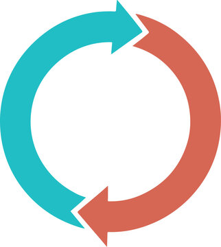  Circular Process Infographic Vector Illustration. Cycle Diagram. Flowchart Template