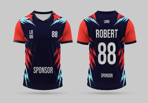 Editable E Sports Jersey Design Template