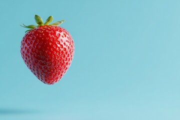 Strawberries float like balloons, representing lightness and freshness.