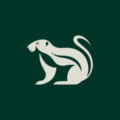 Obraz premium Silhouette style minimal marmot t-shirt design featuring simple black vector art of a marmot, perfect for wildlife lovers, mountain explorers, nature enthusiasts, minimalist art fans, outdoor adventur