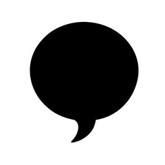 Black Speech Bubble PNG – Transparent