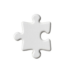 Obraz premium Single, white puzzle piece