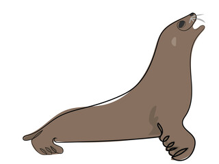 Seals in continuous line drawing