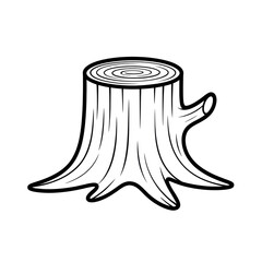 Hardwood illustration vector style coloring page