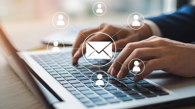 Connecting people globally via digital communication and email networks