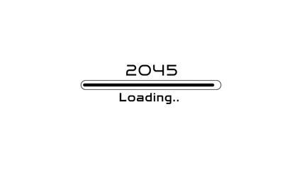 Loading bar icon illustration. New year Loading concept. Loading  progress bar on white background.