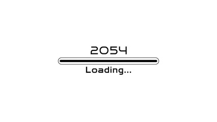 Loading bar icon illustration. New year Loading concept. Loading  progress bar on white background.