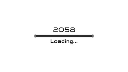 Loading bar icon illustration. New year Loading concept. Loading  progress bar on white background.