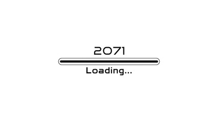 Loading bar icon illustration. New year Loading concept. Loading  progress bar on white background.