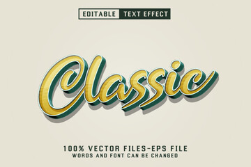 Classic 3d Text - Editable Text Effect