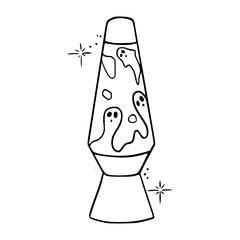 ghostly goo lava lamp outline drawing