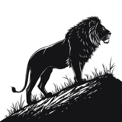 lion silhouette vector