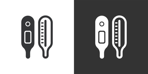 Digital Thermometer icon. Solid glyph series icon