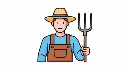 farmer holding a shovel