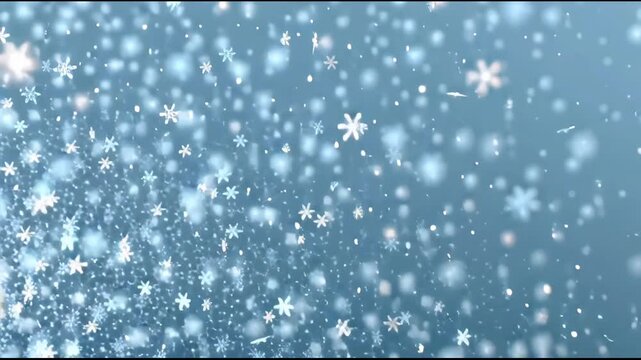 Snowflakes Falling Motion Graphics